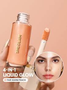 SHEGLAM Sunburst Glow Mixer-Fair Warm Peach Corrector 亮白保濕妝前乳 Quick Fixer 輕盈臉部妝前乳 品牌 美容 化妝 化妝品 適合女性與女孩 完美搭配冬季 Y2K 時尚 流行 生日禮物 假期 派對準備就緒 最佳顏色