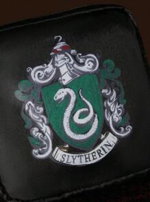 HARRY POTTER X SHEIN 1 个格兰芬多、拉文克劳、哈利波特标志印花涤纶储物袋，可用作女性卫生巾架、电子产品收纳袋、小物品收纳袋 - 黑色 - 查看 8