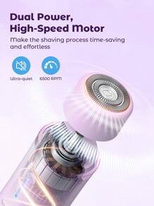 Teckwe Women Bikini Trimmer, Dual-Head Hair Trimmer For Women, 2-In-1 Bikini Shaver With Ceramic Blade Heads & Type-C Charging Port, Electric Razors For Women Pubic Hair,Underarms,Legs,Arms,Face,Purple - Purple - View 4