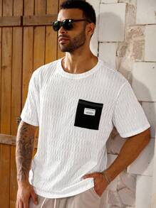 ResortEase 1 Stück Herren T-Shirt mit kurzen Ärmeln, strukturierter Rippenmuster Rundhals, einfarbig in Khaki, minimalistisch & raffiniert, figurbetonte Silhouette, ideal für Geschäft, Freizeit, Pendeln und Urlaub, tolles Geschenk für Freund/Ehemann, unisex Paarset