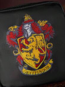 HARRY POTTER X SHEIN 1 个格兰芬多、拉文克劳、哈利波特标志印花涤纶储物袋，可用作女性卫生巾架、电子产品收纳袋、小物品收纳袋 - 黑色 - 查看 6