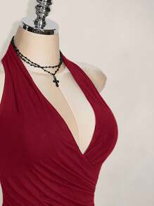 SHEIN ICON 加大码不对称下摆垂坠领宽松背心，Y2K 风格，适合夏季休闲穿着