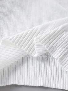 青少年男孩粗针织圆领长袖宽松休闲毛衣