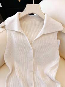 Franclia Bluză tricotată cu guler înalt, casual, versatilă, pentru naveta zilnică, potrivită pentru toate nevoile - Bej - Vizualizare 6