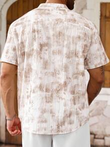 Manfinity Homme Áo sơ mi sọc giặt cỡ lớn cho nam đi nghỉ - Nhiều màu - Xem 6