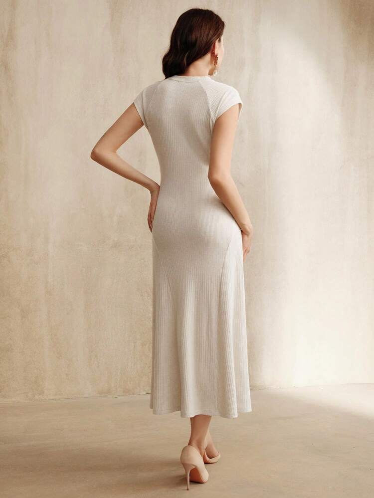 French Chic Design Knit Bodycon Slim Dress
