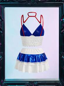 Fantasy Costume Trang phục đồ lót gợi cảm màu tương phản dành cho nữ - Nhiều màu - Xem 2