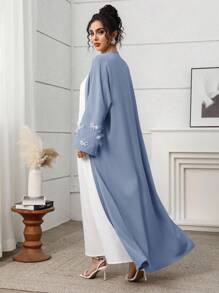 Yasmyna Abaya elegante de mujer con adorno de perla y lazo