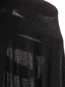 DAZY Women V-Neck Long Sleeve Waist-Cinched Mid-Length Dress,Fall Dress Off Shoulder Top - Black - View 7