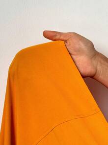 Slaydiva Áo khoác công sở/giải trí cổ điển kiểu phương Tây cổ điển thu đông 2025 mới, cỡ lớn dành cho nữ, tay dài, có cổ, vai trễ, nhiều túi, có thắt lưng, áo khoác tiện dụng màu cam mùa thu - trái cam - Xem 8