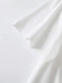 SHEIN LUNE A Plus-Size Lady Jesus Floral Butterfly Print T-Shirt, Suitable For Daily Wear - White - View 5