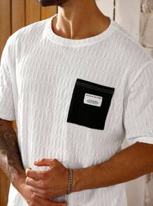 ResortEase 1 Stück Herren T-Shirt mit kurzen Ärmeln, strukturierter Rippenmuster Rundhals, einfarbig in Khaki, minimalistisch & raffiniert, figurbetonte Silhouette, ideal für Geschäft, Freizeit, Pendeln und Urlaub, tolles Geschenk für Freund/Ehemann, unisex Paarset