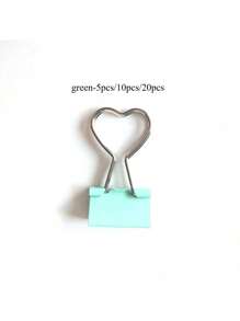 10pcs Pink Heart-Shaped Paper Clips, Ideal For Organizing Paper, Notes, Photos And Documents - Office, Home, School And Craft Supplies - Pink - View 5