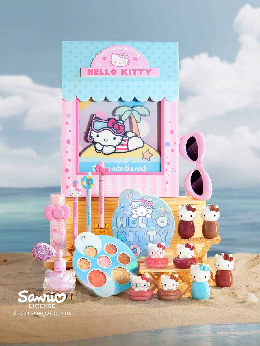Hello Kitty｜SHEGLAM 全套萬聖節粉紅 品牌 美容 化妝 化妝品 適合女性與女孩 完美搭配冬季 Y2K 時尚 流行 生日禮物 假期 派對準備就緒 最佳顏色