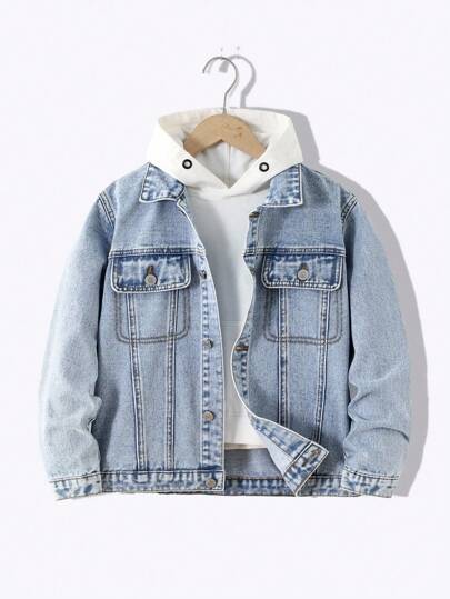 百搭休闲牛仔外套，适合青少年男孩的百搭街头服饰，秋冬季必备单品