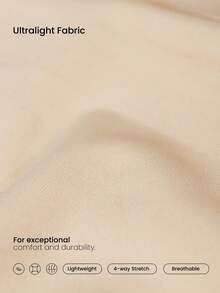 GLOWMODE 1 Pack Lightweight Breathable Sweat-Wicking Mid-Waist Full Coverage Seamless No-Show Underwear Daily Workout - Beige - View 7