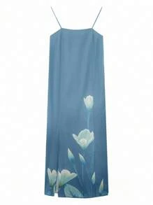 Irokai 日本女性印花传统和服浴衣，夏季节日 - 霧霾藍 - 查看 4