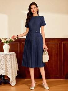 Vintamour Váy thanh lịch cổ điển cho phụ nữ Túi xếp ly Trang phục kỳ nghỉ thường ngày cho ngày lễ Váy dự tiệc cưới cho phụ nữ Váy sinh nhật trở lại trường cho phụ nữ Trang phục giáo viên thanh lịch cho phụ nữ Trang phục công sở cho phụ nữ Trang phục thường ngày cho phụ nữ Trang phục sinh nhật cho phụ nữ Trang phục kỳ nghỉ Váy thanh lịch cho phụ nữ Trang phục công sở cho phụ nữ Quần áo đi học Quần áo trở lại trường Quần áo mùa thu cho phụ nữ Váy nghỉ mát Quần áo mùa thu Váy đi nhà thờ cho phụ nữ Trang phục lễ hội - Màu xanh lam - Xem 4