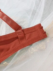 1 szt. Biustonosz damski na fiszbinach w jednolitym kolorze