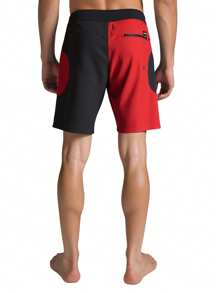 Quiksilver 男士休闲撞色短裤 - 黑色 - 查看 2