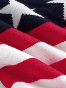 ROMWE J-Fashion 女式可爱舒适 90 年代 Y2K 美国国旗印花针织吊带背心 - 彩色 - 查看 4