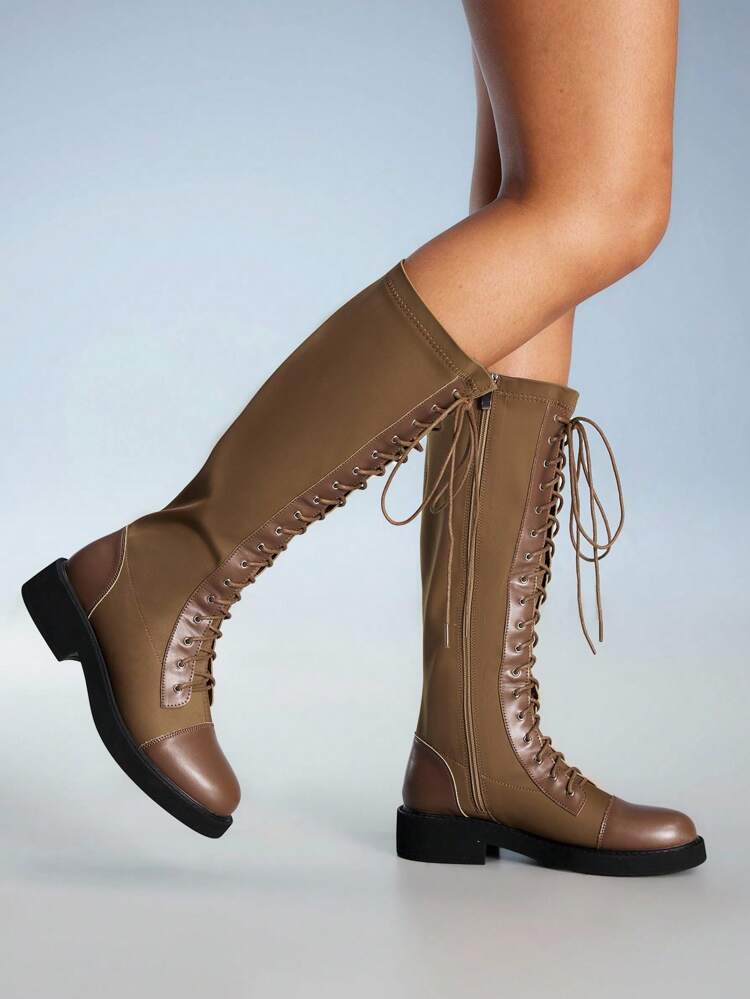 CUCCOO GRLICON Botas Ankle e Botas Ankle Femininas, Estilo Y2K, Estilo Punk, Estilo Biker, Estilo Cool Girl, Adequado para Halloween, Natal, Festa