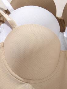 SHEIN 5pcs/Set Romantic Sexy Strapless Tube Tops With Non-Slip Design, Includes Regular Shoulder Strap - Multicolor - View 5