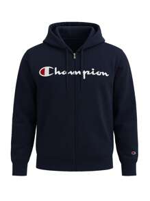 Champion Men Zip-Up Hoodies - Navy Blue - View 4
