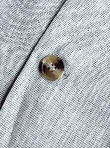 Calvornis 男士纯色翻领长袖夹克和裤子休闲西装套装 - 灰色 - 查看 8