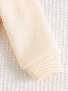 Cozy Pixies 2件套女婴蝴蝶装饰圆领蝙蝠袖套头衫和松紧腰裤套装 - 棕色 - 查看 6