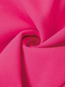Ellevyn Plus Size Women Elegant,Formal,Wedding Ninang Dress, Pleated Flare Sleeve Maxi,Blush Pink,Autumn,Mother Of The Bride,Vintage Classy Outfits - Hot Pink - View 6