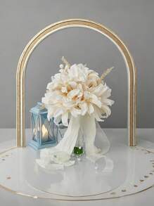 1 bó hoa cưới phong cách phương Tây hoa giả bó hoa cầm tay cô dâu quà tặng tốt nhất, trang trí đám cưới, trang trí nhà cửa, trang trí phòng tiệc ủng hộ cô dâu - trắng - Xem 6