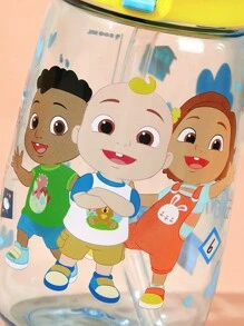 CoComelon X SHEIN Bình nước 16 Oz / 500 Ml có ống hút silicon và nắp chống tràn, thích hợp cho du lịch, tham quan và đi học - Nhiều màu - Xem 8