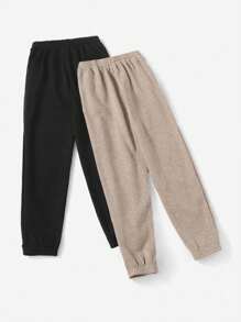 SHEIN Cottnline Quần nỉ trơn màu đơn giản có dây rút - Nhiều màu - Xem 2