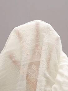 TRNVIE 女式V领分层花卉奶油色休闲背心，春夏 - 杏色 - 查看 5