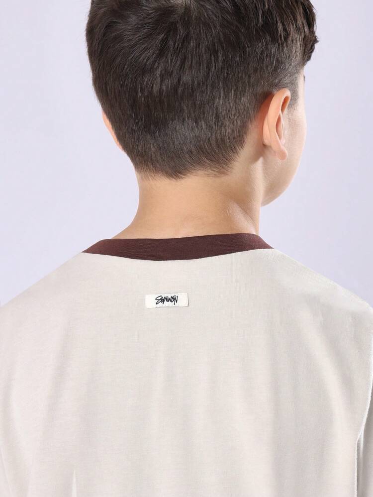 Retro Ringer T Shirt With New York City Logo