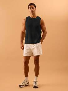 Musero 男士针织罗纹无袖毛衣背心秋冬分层 - 黑色 - 查看 5