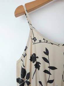 SHEIN Clasi 2 Pieces Set Includes: Women Holiday Casual All Over Floral Print Shirt Dress - Apricot - View 4