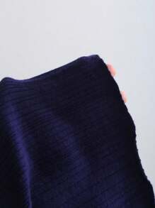 Sweetra Women Autumn Casual Solid Color Foldover Off Shoulder Fitted Pullover Sweater Knit Pullover Fall Winter - Royal Blue - View 6