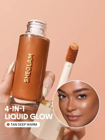 Sunburst Glow Mixer-Tan Deep Warm Corrector Brightening Hydrating Primer Quick Fixer Lightweight Face Primer Graduation Birthday Holiday Summer Fall Autumn Y2K Fancy Fashion Women Makeup Cosmetic Party Beach Travel Camping Outdoors School Campus Trip Festivals Decor Gift Present Rose Girl Cosplay Best Color Charm Vibe
