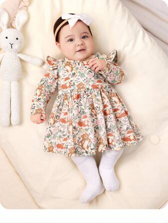 Robe à manches longues en tricot décontractée et mignonne, automne/hiver