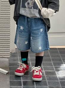 Dazy Kids Young Boys Size Denim Shorts - Medium Wash - View 1