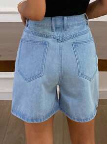 Livesso Women's Loose Casual Denim Shorts, New Autumn Collection