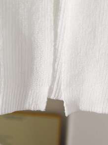 青少年女孩休闲基本款纯色落肩宽松前开衫