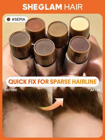 SHEGLAM HAIR Fix & Fill Hairline Powder-Sepia,4-IN-1 Hairline Powder Stick For Hairline,Parted Hair,Contour Powder And Brow Powder,Quick Fix For Sparse Hairline,Hair Shadow Powder,Root Touch Up Hair Powder,Long-Lasting Results & Won't Clog Follicles,Fine Texture & No Clumping For Women & Men Graduation Birthday Holiday Summer Winter Autumn Women Makeup Party Beach Travel Camping Outdoors School Campus Festivals Decor Gift Present Rose Girl Best Color Charm Vibe Pink Christmas New Year Thanksgiving Day Valentine's Day