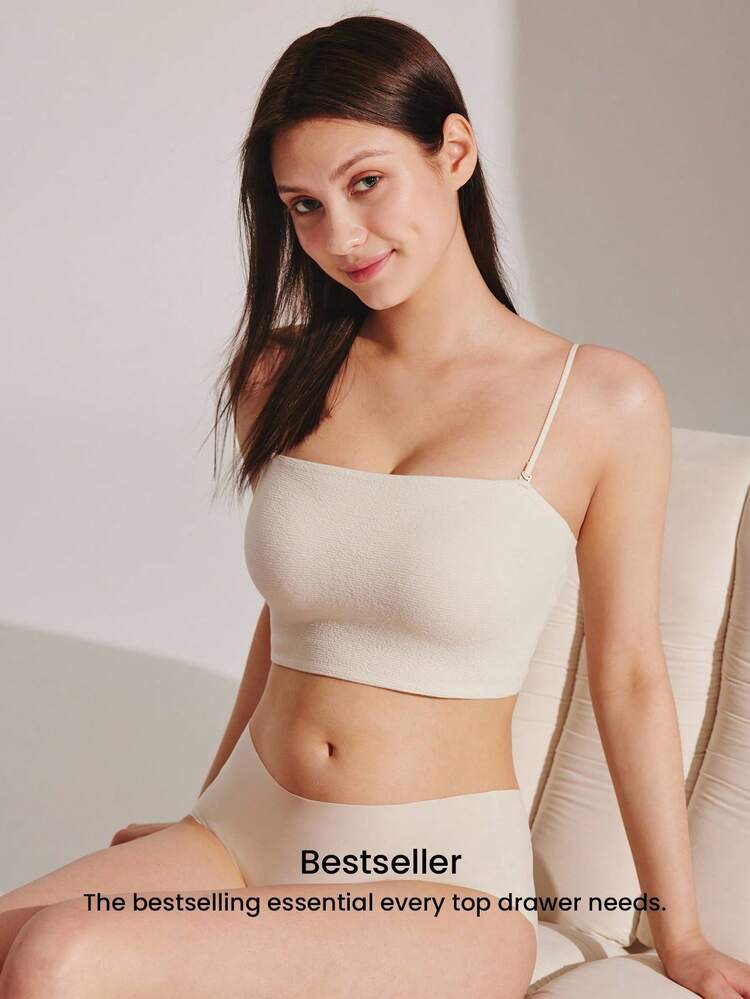 Rêve Courbe 2ndSkin Soutien-gorge sans fil sans couture intégré Lingerie de sport Vêtements de dessus Taille de base Liberté Débardeur Débardeur Tenues Indispensables Confortables Convient également aux adolescentes, aux jeunes et aux enfants