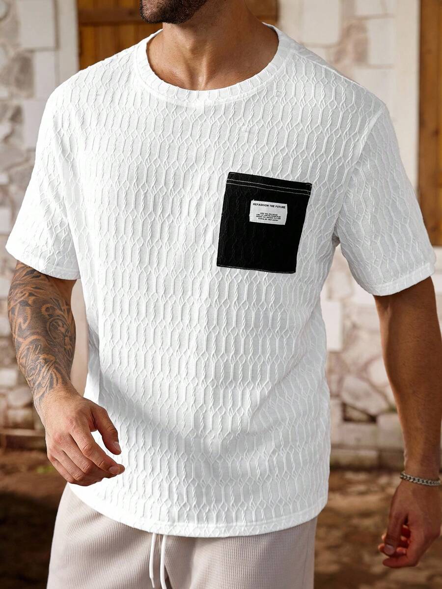 ResortEase 1 Stück Herren T-Shirt mit kurzen Ärmeln, strukturierter Rippenmuster Rundhals, einfarbig in Khaki, minimalistisch & raffiniert, figurbetonte Silhouette, ideal für Geschäft, Freizeit, Pendeln und Urlaub, tolles Geschenk für Freund/Ehemann, unisex Paarset