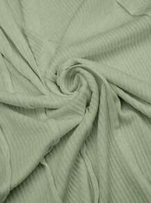 SHEIN LUNE 女式休闲针织圆领无袖迷你连衣裙，春夏 - 綠色 - 查看 7