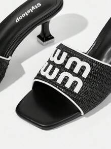 Styleloop Giày cao gót đế xuồng đế xuồng đế xuồng đế dày, thoải mái, giày cao gót La Mã chống nước - màu đen - Xem 5