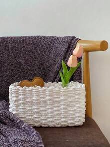 Hand - Woven Storage Basket Set, 1 Piece Or 3 - Piece Set. Storage Baskets Made Of Paper - Rope Material, Suitable For Home Organization And Storage. They Are Applicable To Living Rooms, Bedrooms, Cabinets And Offices, And Can Be Used For Home Decoration And Farmhouse Decoration. (Small + Medium + Large). Shelf Baskets.